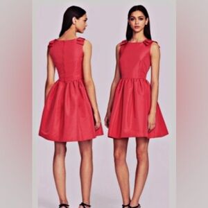 RED Valentino Bow Shoulder Fit & Flare Dress Red IT 44 US 8 Cocktail Party